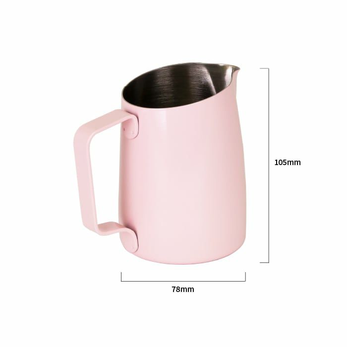 【WPM】ミルクピッチャー ラウンドスパウト  450cc ピオニーピンク HC7106PL