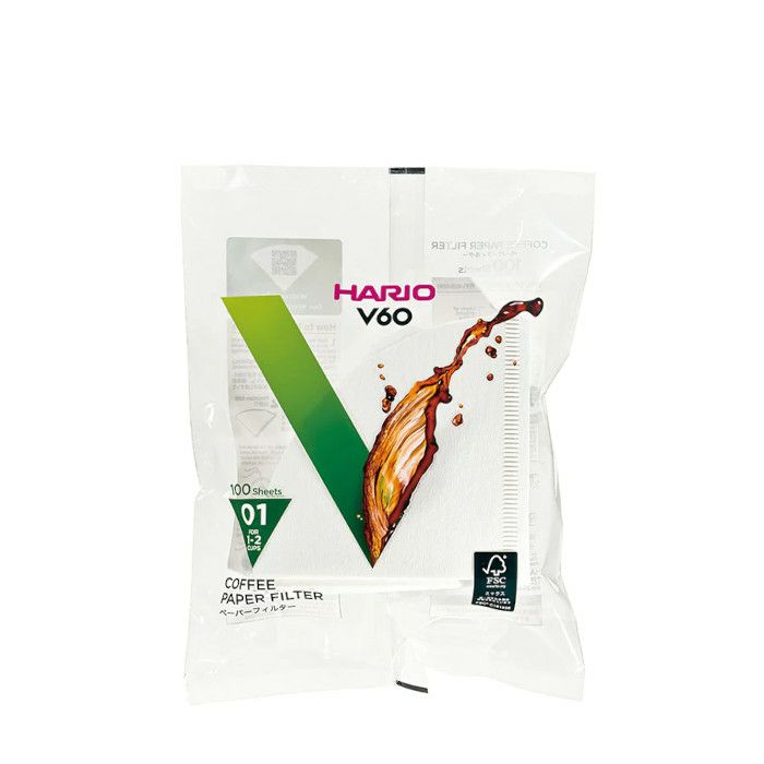 【hario/ハリオ】V60用ペーパーフィルター01W 100枚 袋入り VCF-01-100W