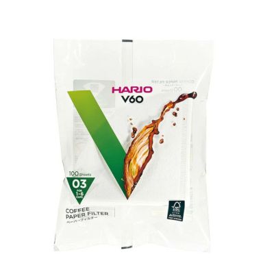 【HARIO】V60用ペーパーフィルター03W　VCF-03-100W