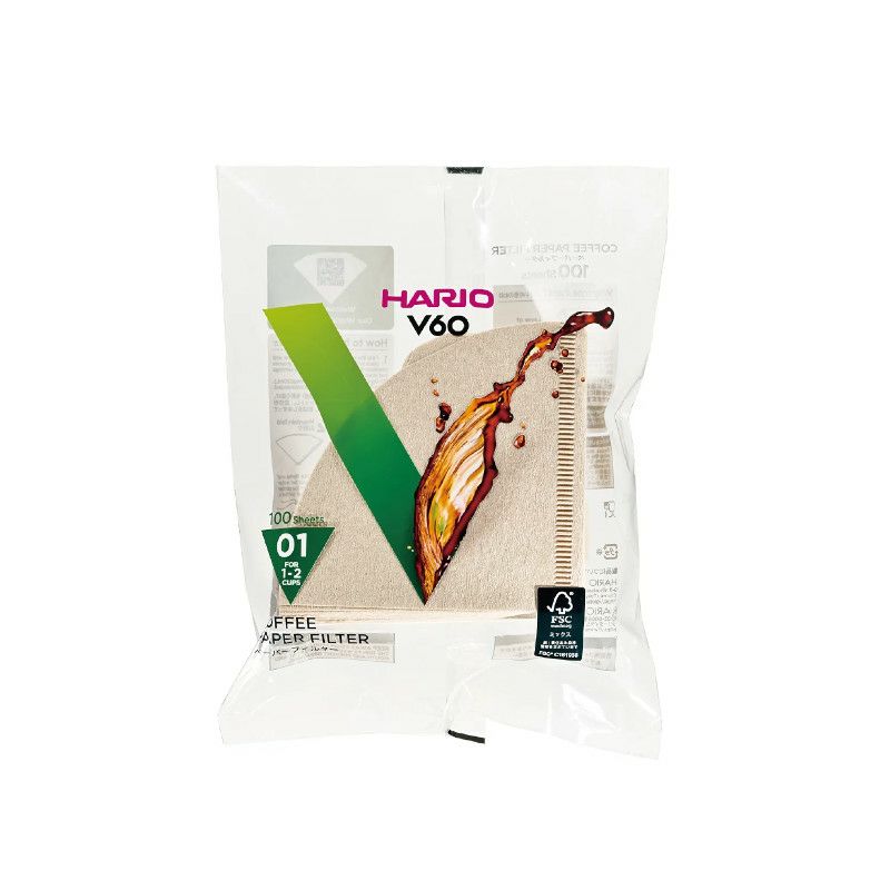 【HARIO】 V60用ペーパーフィルター01M　VCF-01-100M