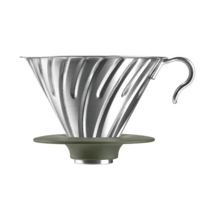 【ハリオ】V60 メタルドリッパー 1～4杯用 ヘアラインシルバー