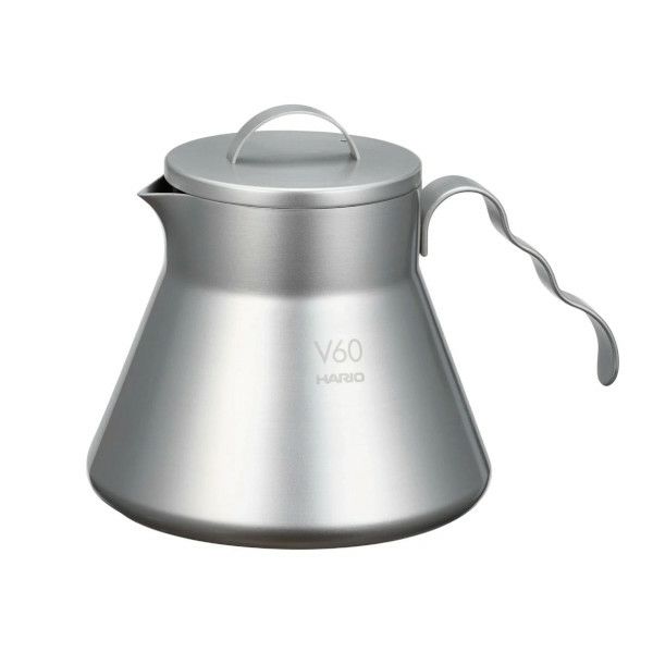 【ハリオ】V60 メタルコーヒーサーバー 実用容量500ml ヘアラインシルバー