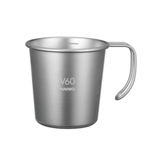 【ハリオ】V60 メタルスタッキングマグ 満水容量320ml ヘアラインシルバー