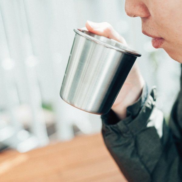 【ハリオ】V60 メタルスタッキングマグ 満水容量320ml ヘアラインシルバー