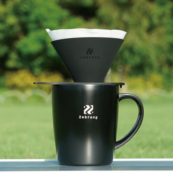 【ハリオ】V60 フラットドリッパー 01 Zebrang 1～2杯用 ブラック