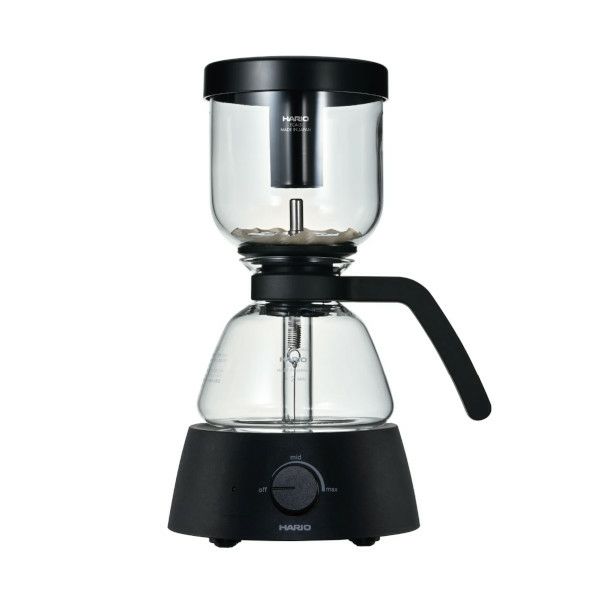 【hario/ハリオ】Electric Coffee Syphon 3杯用 ペーパーフィルター50枚付き ブラック
