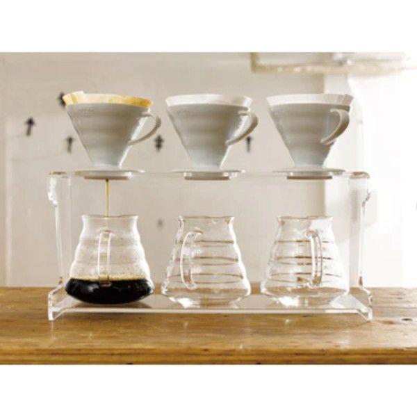 【ハリオ】V60グラスサーバー360クリア 透明ブラック 1～3杯用