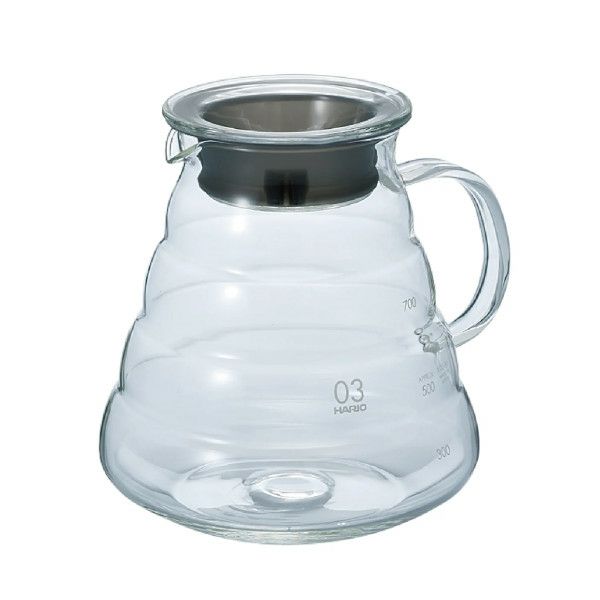 【ハリオ】V60グラスサーバー800クリア 透明ブラック 2～6杯用