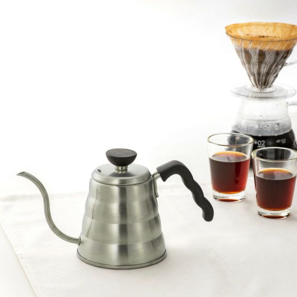 【ハリオ】V60ドリップケトル・ヴォーノ ヘアラインシルバー 実用容量500ml