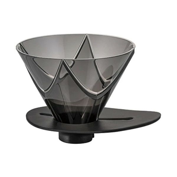 【ハリオ】V60　1回抽出ドリッパーMUGEN 透明ブラック 1～2杯用