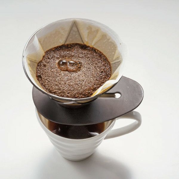 【ハリオ】V60　1回抽出ドリッパーMUGEN 透明ブラック 1～2杯用