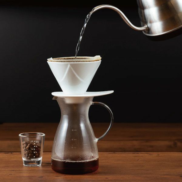 【ハリオ】V60　1回抽出ドリッパーMUGEN（セラミック） セラミックホワイト 1～2杯用