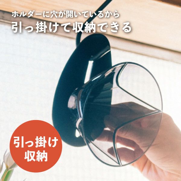 【ハリオ】ドリッパーMUGENサーバーセット 透明ブラック 1～2杯用 VCF-02M 40枚付き