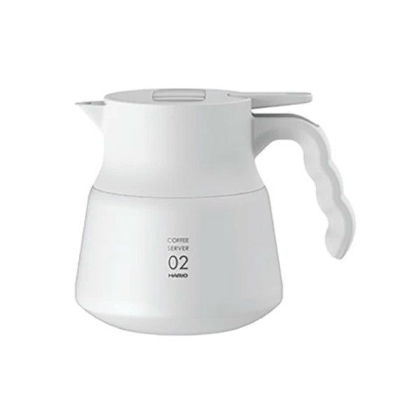 【販売終了】【ハリオ】V60保温ステンレスサーバーPLUS 600 ホワイト 2～5杯用 流量調整アタッチメント付き