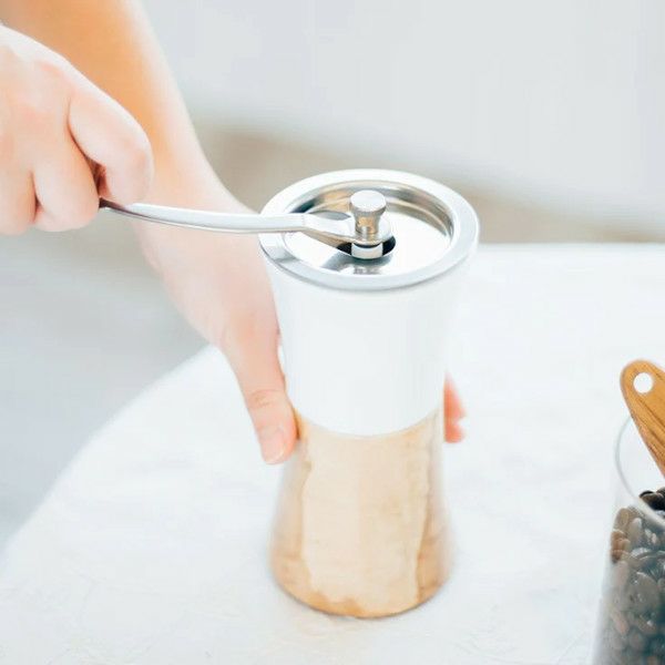 【ハリオ】セラミックコーヒーミル・ウッドN コーヒー豆30g オリーブウッド