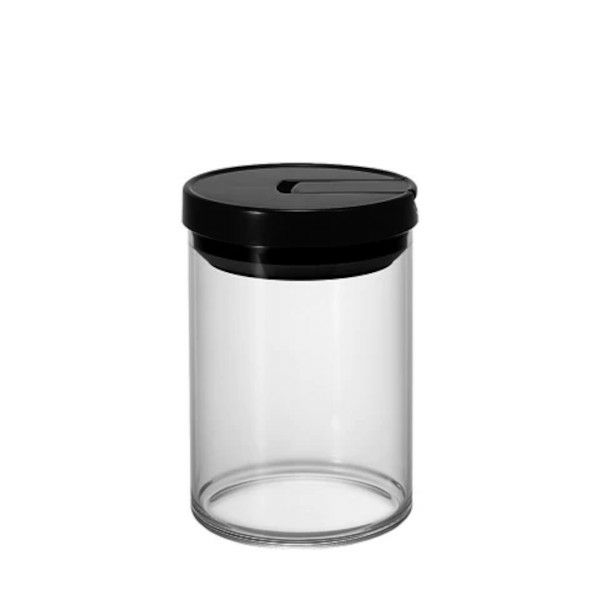 【ハリオ】珈琲キャニスターM コーヒー粉200ｇ ブラック