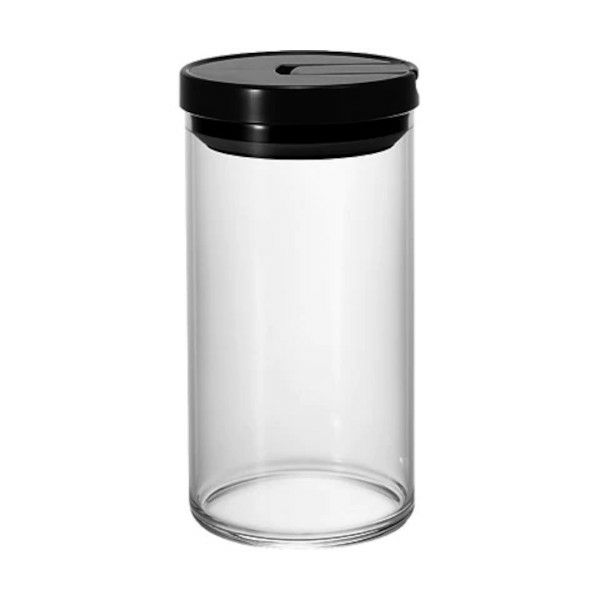 【ハリオ】珈琲キャニスターL コーヒー粉300ｇ ブラック