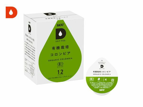 【アウトレット】【UCC/DRIPPOD】有機栽培コロンビア 7.5g×12個入り【賞味期限：2025年12月31日】