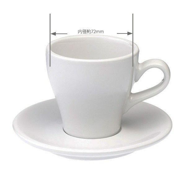 【LOVERAMICS】Tulip Cappuccino Cup＆Saucer 180ml ホワイト 6客セット