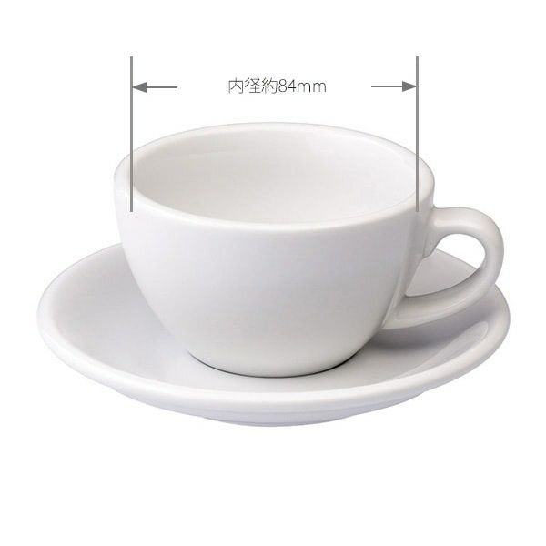 【LOVERAMICS】Egg Cappuccino Cup＆Saucer 200ml ブラック 6客セット