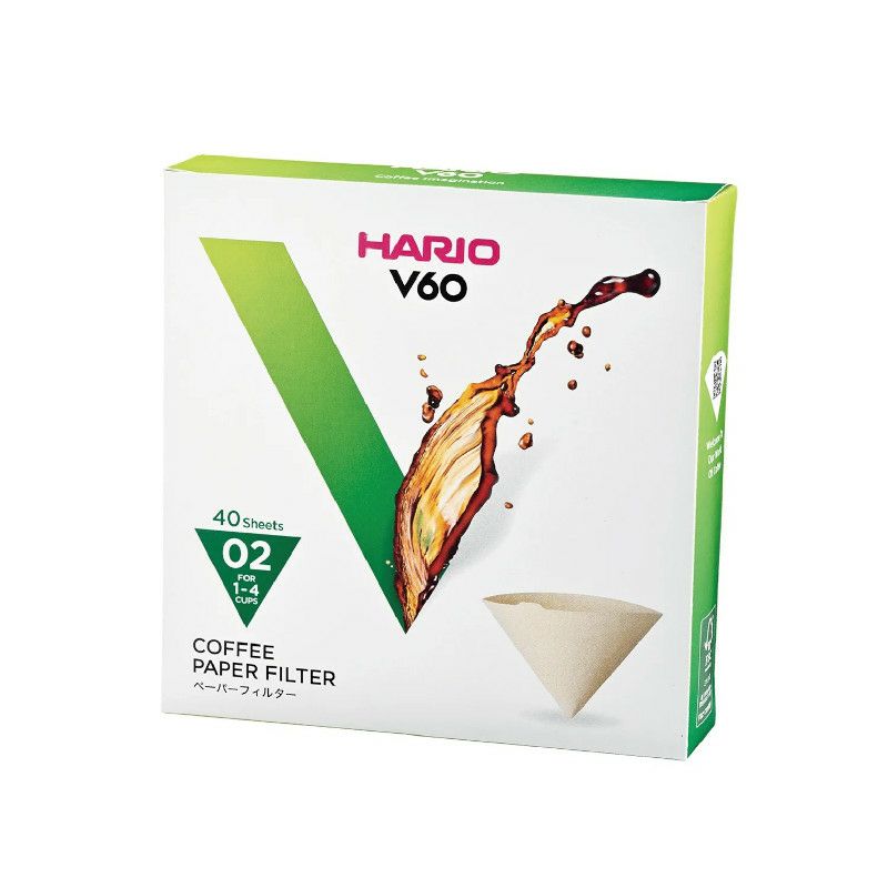 【hario/ハリオ】V60用ペーパーフィルター02M 40枚 個箱入り VCF-02-40M