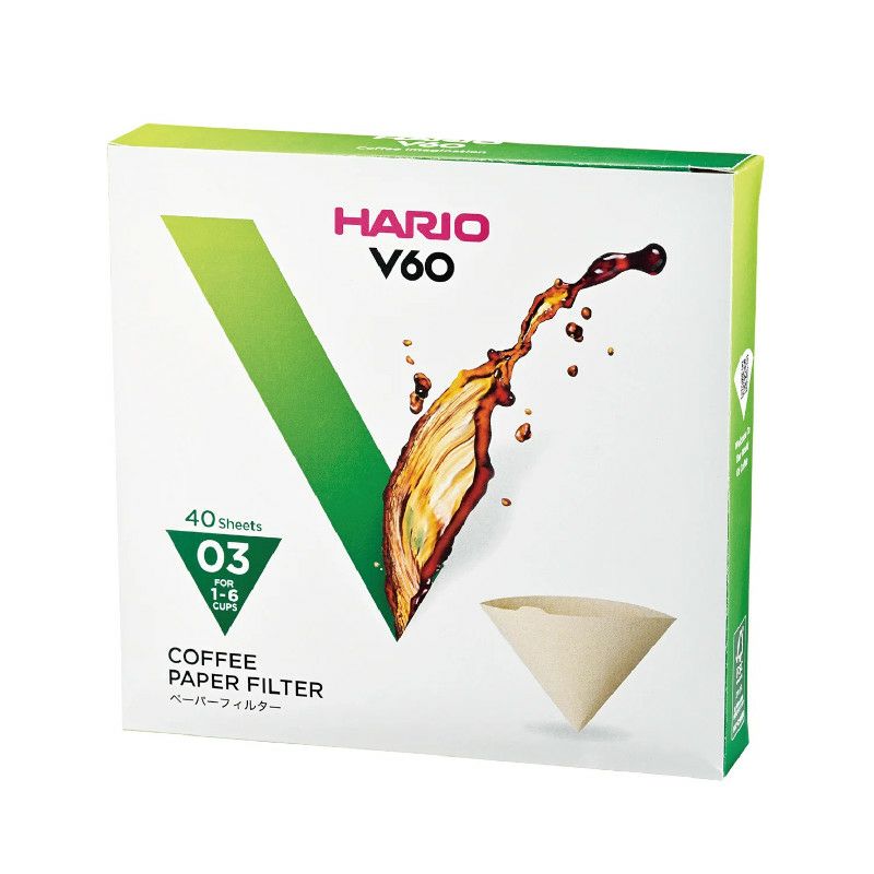 【hario/ハリオ】V60用ペーパーフィルター03M 40枚 個箱入り VCF-03-40M