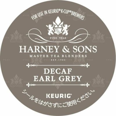 【アウトレット】【キューリグ カプセル】HARNEY & SONS デカフェ・アールグレイ（Kカップ）12個入り【賞味期限：2025年10月24日】