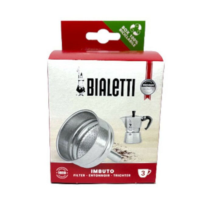 【bialetti/ビアレッティ】部品 モカエキスプレス 3カップ用 ろうと（フィルターバスケット）ファンネル