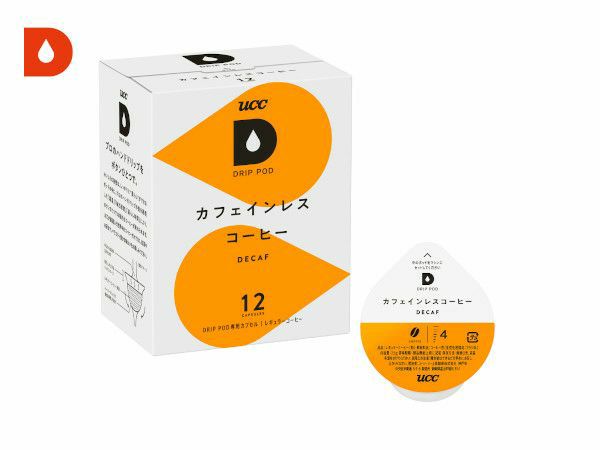 【アウトレット】【UCC/DRIPPOD】カフェインレスコーヒー 7.5g×12個入り【賞味期限：2025年12月31日】